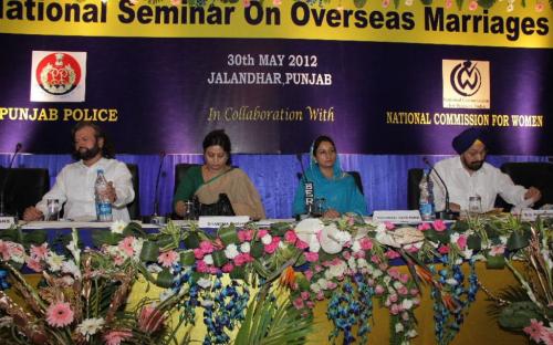 Hon’ble Member Shamina Shafiq attended the “National Seminar on Overseas Marriage” held on 30th May, 2012 at Jalandhar, Punjab