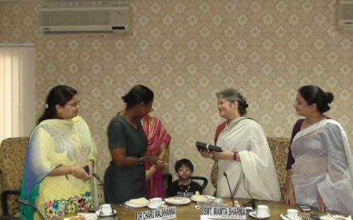 Mrs Mireille Martin, Hon’ble Minister of Gender Equality Child Development and Family welfare, Republic of Mauritius visited the Commission with H.E Dr A. K. Jagessur GOSK High Commissioner and Mrs. N. Bauhadoor Pillay Ponniswamy Second Secretary