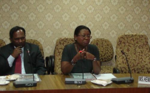 Mrs Mireille Martin, Hon’ble Minister of Gender Equality Child Development and Family welfare, Republic of Mauritius visited the Commission with H.E Dr A. K. Jagessur GOSK High Commissioner and Mrs. N. Bauhadoor Pillay Ponniswamy Second Secretary