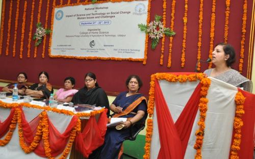 The Commission sponsored a two days National Workshop on “Impact of science and Technology on Social change: Women issues and challenges”, organized at College of Home Science, MPUAT, Udaipur