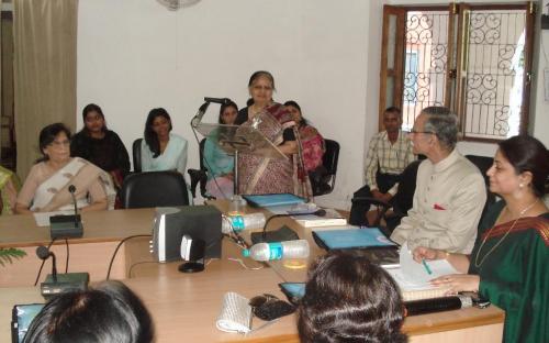 Member Shamina Shafiq delivered a lecture at a workshop on “Women Studies – an introduction” organized by Centre for Women Studies, at Aligarh Muslim University