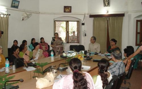 Member Shamina Shafiq delivered a lecture at a workshop on “Women Studies – an introduction” organized by Centre for Women Studies, at Aligarh Muslim University