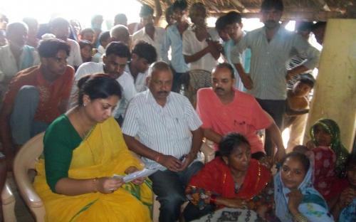 Member Shamina Shafiq attended a public hearing in village Newada, Ganeshpur, Leherpur