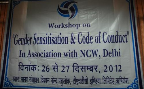 Dr. Charu WaliKhanna, Member NCW was Chief Guest at the Programme on “Gender Sanitations & Code of Conduct at Work Place” for employees of THDCIL at Corporate HRD Centre, Rishikesh (UK)