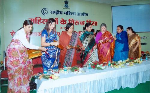 Hon’ble Chairperson released a book regarding the guidelines for the service providers in the matter of violence against women