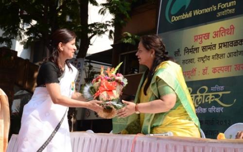 Ms. Nirmala Samant, Member, NCW was the chief guest in a program organized by Dombiwali Women’s Forum, Mumbai