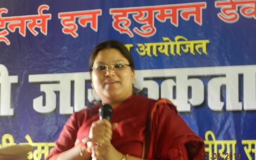 Ms. Hemlata Kheria, Member, NCW was the chief guest at LAP organized by UMMANG, Partners in Human Development held in Dist. Noorsarai, Bihar