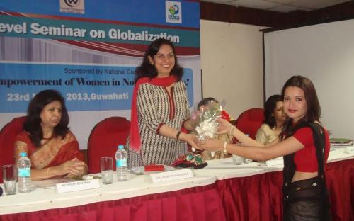 Dr. Charu WaliKhanna, Member, NCW was Chief Guest at seminar on ‘Globalization viz-a-viz Economic Empowerment of Women in North East India’ held at Guwahati, Assam