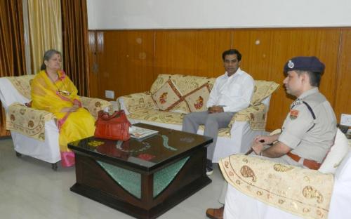 Ms. Mamta Sharma, Chairperson, NCW visited district Alwar, Rajasthan and met various local leaders and administrative officers