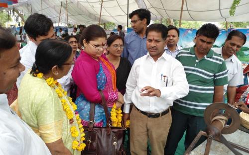 Ms. Hemlata Kheria, Member, NCW inaugurated the Youth Employment and Child Creativity fair at UPS Chatiyakheri, Gogunda, Rajasthan organised