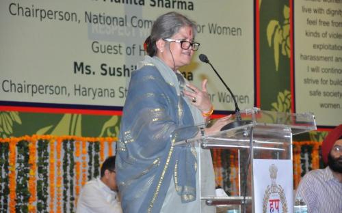 Smt. Mamta Sharma, Hon’ble Chairperson, NCW was the chief guest at the launching of the campaign “Building a Safe City for Women”