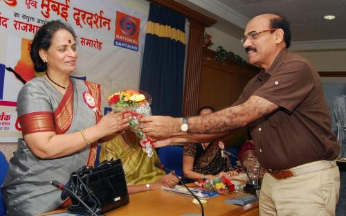 Smt. Nirmala Samant Prabhavalkar, Member, NCW was the guest at 22nd Ashirwad Rajbhasha Puraskaar Samaroh