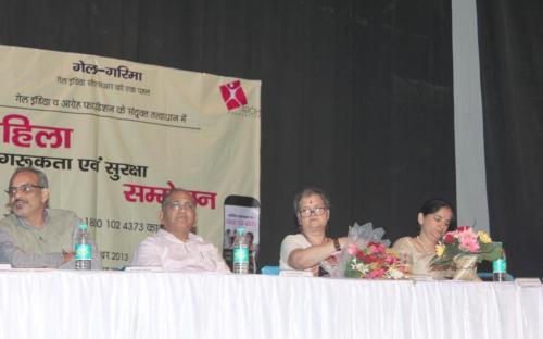 Smt. Mamta Sharma, Chairperson, NCW was the chief guest at conference on Women Awareness and Safety on 8th October, 2013 at Pearay Lal Auditorium