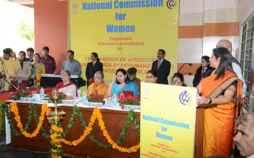 Hon'ble Chairperson organized a two-day National Consultation on 27th and 28th of February, 2014 at Jaipur, Rajasthan on "Prohibition of Atrocities against Women by Dehumanizing and Stigmatizing them in public"