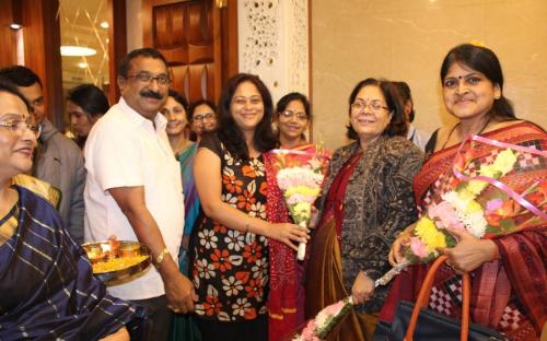 Smt. Lalitha Kumaramangalam, Hon’ble Chairperson, NCW with participants during Aurora - the beginning of awaking