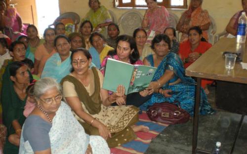 Dr. Ms Charu WaliKhanna, Member NCW interacting with women on 23.09.2011 at Bhangwantpur Village, UK