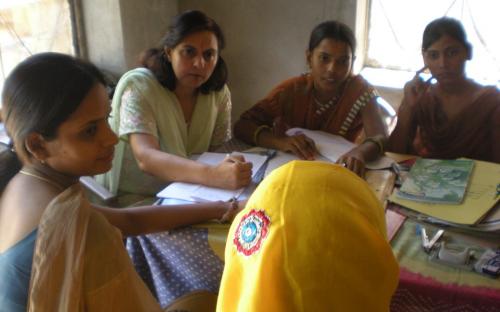 On 04.10.2011Member NCW, Dr Charu WaliKhanna alongwith NGO staff and police, counseling victim Rekha Rani (name changed). The counseling aided the process of her self development, increased her confidence and understanding of herself