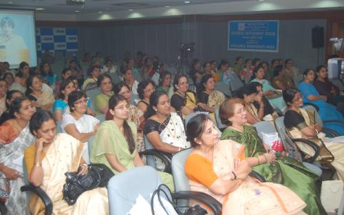 View of participants listening with interest