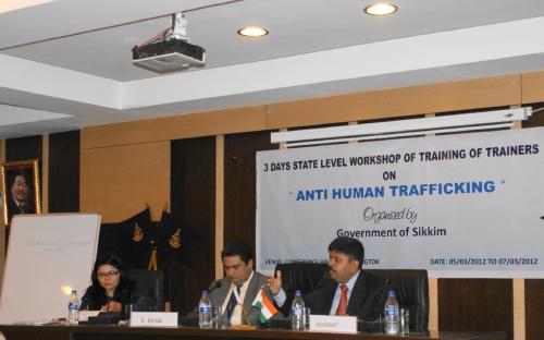 Hon’ble Chairperson attended a three days state level workshop of training of trainers on anti human trafficking at Sikkim organized Govt. of Sikkim