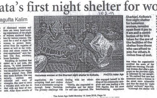 Kolkata's first night shelter for women.