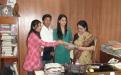 Student representatives give memorandum to Hon'able Chairperson, NCW on Radhika Murder Case at Dhaula Kuan, Delh