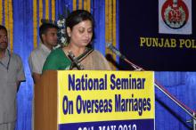 Hon’ble Member Shamina Shafiq attended the “National Seminar on Overseas Marriage” held on 30th May, 2012 at Jalandhar, Punjab