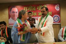 श्रीमती ममता शर्मा, माननीय अध्यक्षा, राष्ट्रीय महिला आयोग दिनांक 5 अप्रैल, २०१४ को राजीव गांधी एक्सीलेंस पुरस्कार वितरण समारोह